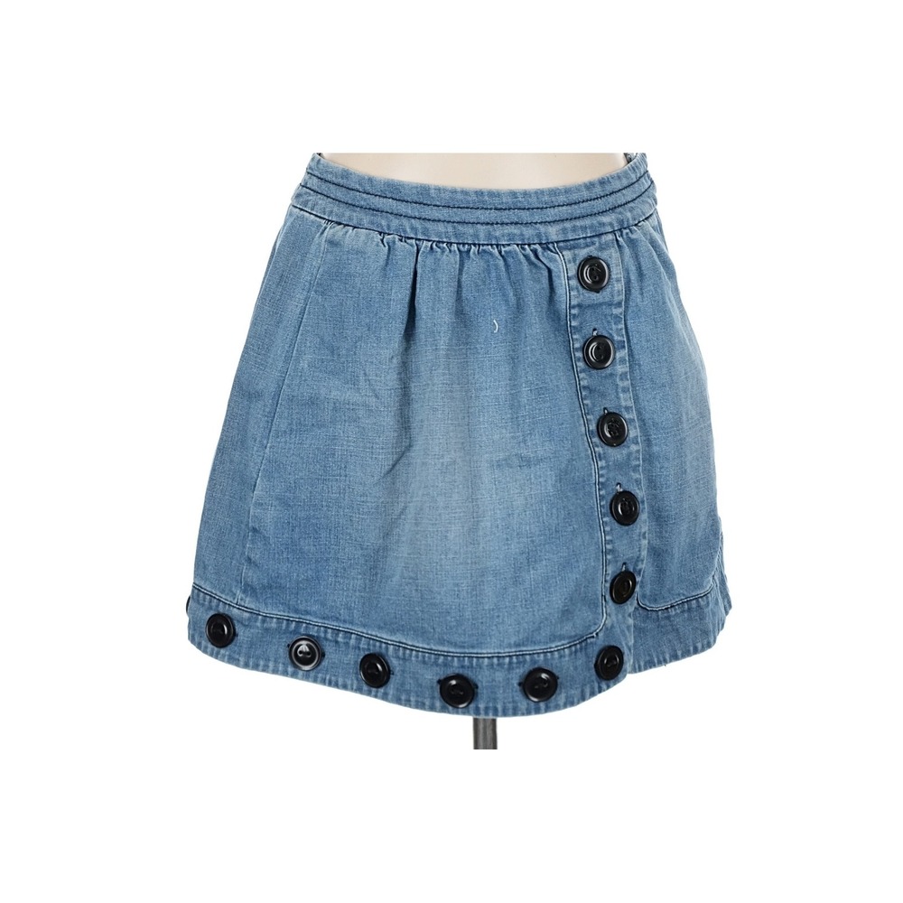 Plenty Tracy Reese Denim Mini Skirt Womens size 28 light wash blue Y2K Gorpcore